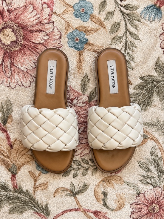 Steve Madden Shoes - Steve Madden Braided Slide Mules in Cream